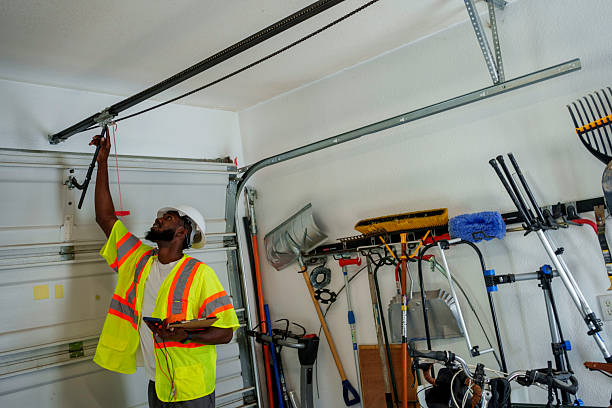 Professional Garage Door Panel Replacement technician working in Newton, IA